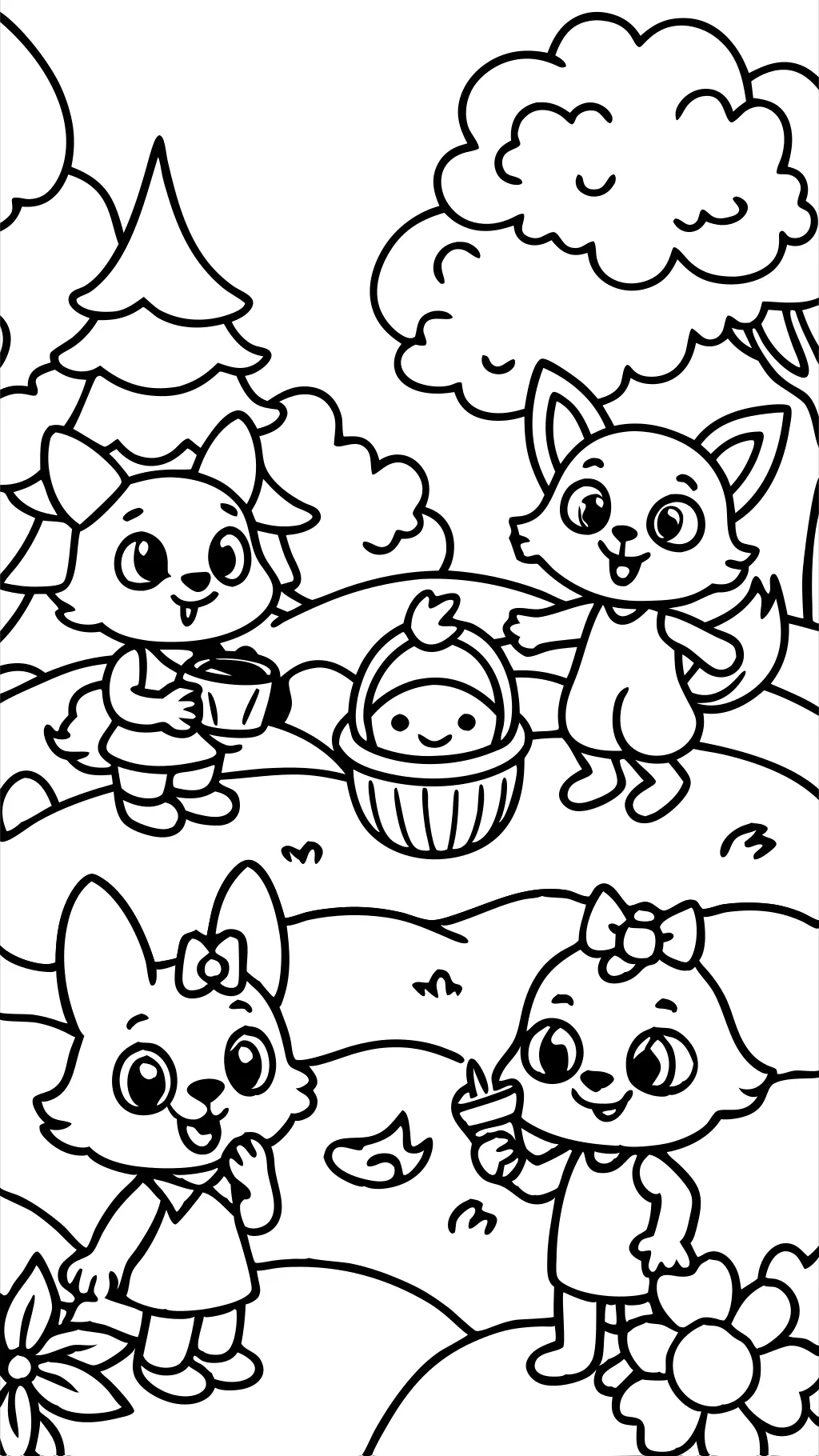 bluey and friends coloring pages